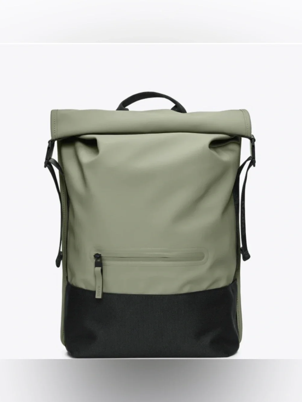 RAINS Trail Rolltop Bag Luggage Backpack - Drift Black $185 NEW NWT